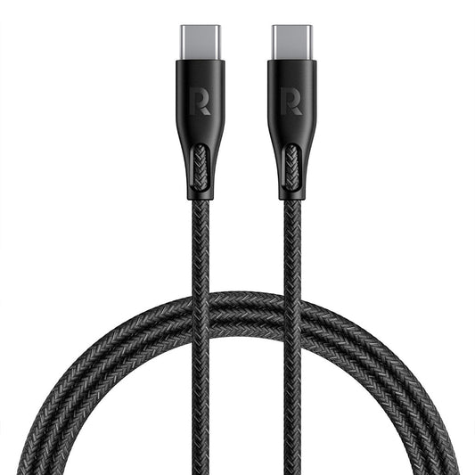 RAVPower USB-C to USB-C 60W Fast Charging Cable – Nylon Braided USB Type-C Cable for iPhone 16, Samsung S24, iPad Pro, Pixel 8