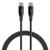 RAVPower USB-C to USB-C 60W Fast Charging Cable – Nylon Braided USB Type-C Cable for iPhone 16, Samsung S24, iPad Pro, Pixel 8
