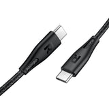 RAVPower USB-C to USB-C 60W Fast Charging Cable – Nylon Braided USB Type-C Cable for iPhone 16, Samsung S24, iPad Pro, Pixel 8
