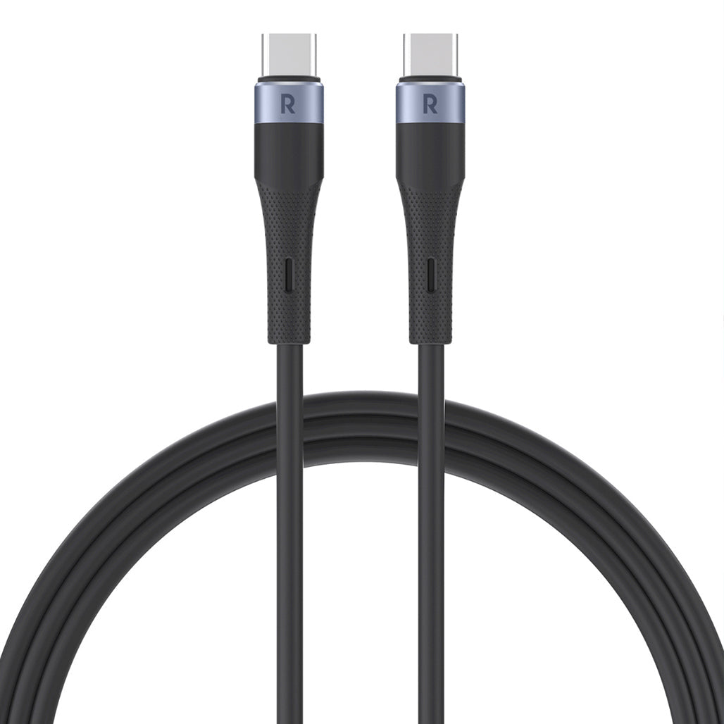 RAVPower RP-CB1038 BK USB-C to USB-C Cable 60W – 1M Fast Charging Liquid Silicone Cord, Ultra-Durable 20,000+ Bends