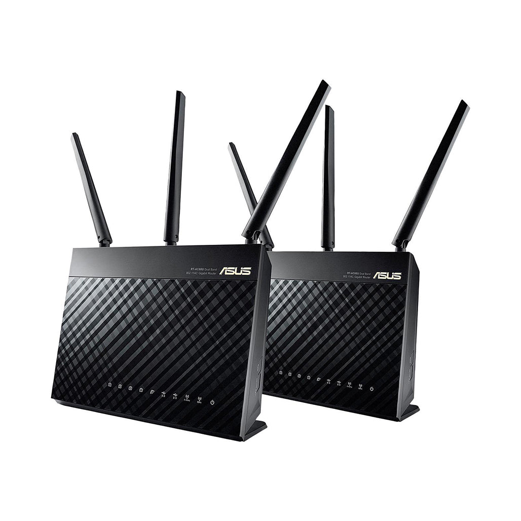 ASUS AiMesh AC1900 Whole Home WiFi System – Dual-Band Gigabit Router (RT-AC68U 2-Pack) with AiProtection, USB 3.0, and Mesh Network Expansion