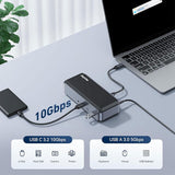 RayCue USB C Docking Station Triple Monitor, 15-in-1 MacBook Pro Dock with 4K HDMI, Compatible with M1/M2, Mac, and Windows