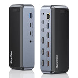 RayCue USB C Docking Station Triple Monitor, 15-in-1 MacBook Pro Dock with 4K HDMI, Compatible with M1/M2, Mac, and Windows