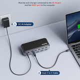 RayCue USB C Docking Station Triple Monitor, 15-in-1 MacBook Pro Dock with 4K HDMI, Compatible with M1/M2, Mac, and Windows