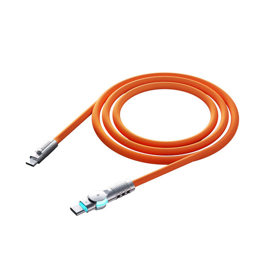Porodo Single Head Rotating Cable PD100W - Type-C to Type-C 100W - 1M