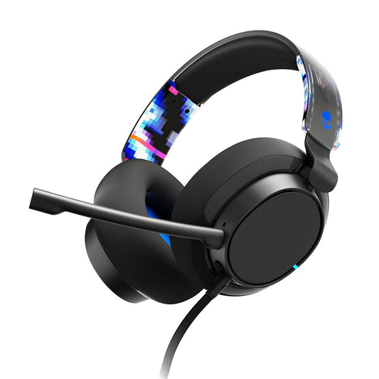 Skullcandy SLYR Pro Over-Ear Noise Cancelling Headphones - Blue Digi-Hype | 50mm Drivers, Clear Voice Smart Mic, USB-C & 3.5mm