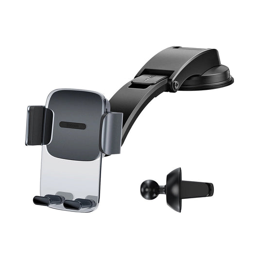 Baseus 2-in-1 Car Phone Holder for Dashboard and Ventilation Grille, Universal 360° Rotation - Black (SUYK000001)