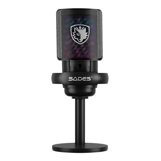 Sades Tyto USB Gaming Microphone with RGB, Boom Arm & Cardioid Pickup for PC & Streaming
