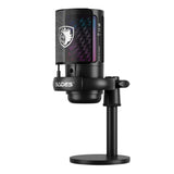 Sades Tyto USB Gaming Microphone with RGB, Boom Arm & Cardioid Pickup for PC & Streaming