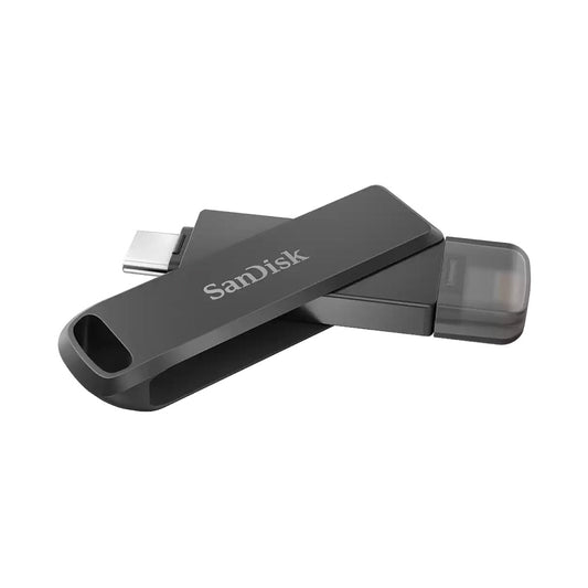 SanDisk iXpand Flash Drive Luxe 128GB – USB-C and USB 3.0, Compatible with iPhone 15, iPad Pro, Android, and Mac