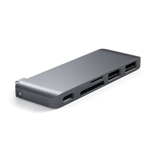 Satechi Type-C Pass-Through USB Hub - Compact USB-C Hub with Charging and Card Reader - ST-TCUPM