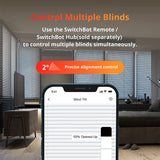 SwitchBot Blind Tilt with Solar Panel | Smart Blind Controller with 2000mAh Solar Power