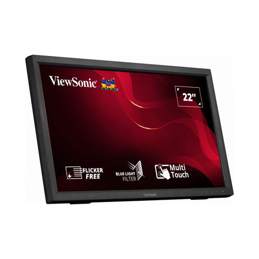 ViewSonic TD2223 22” IR Touchscreen FHD Monitor – Multi-Touch Display with Adjustable Tilt and Versatile Connectivity