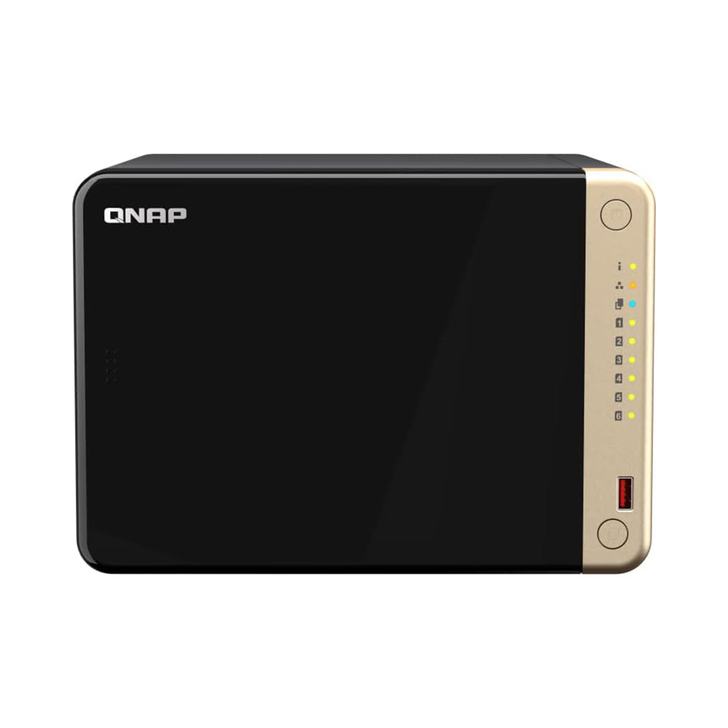 QNAP TS-664-8G-US 6-Bay Desktop NAS – High-Performance Intel Quad-Core Processor, Dual 2.5GbE Ports, and SSD Caching