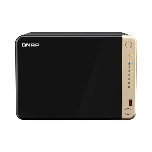 QNAP TS-664-8G-US 6-Bay Desktop NAS – High-Performance Intel Quad-Core Processor, Dual 2.5GbE Ports, and SSD Caching