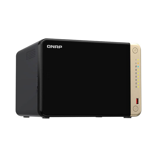 QNAP TS-664-8G-US 6-Bay Desktop NAS – High-Performance Intel Quad-Core Processor, Dual 2.5GbE Ports, and SSD Caching