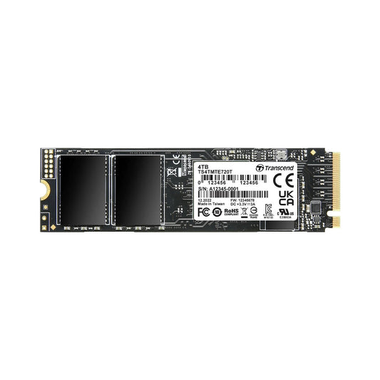 Transcend MTE720T 4TB PCIe 4.0 NVMe M.2 SSD – High-Speed Storage with 7,500MB/s Read Speed & 3D NAND Durability