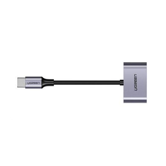 UGreen 2-In-1 USB-C To Headphone & Charger Adapter | 60W PD Quick Charging | Aluminum & TPE | 60165