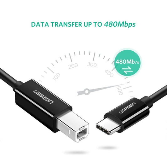 UGREEN USB-C to USB-B Printer Cable 2M – High-Speed, Durable, and Flexible