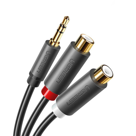 UGreen RCA 3.5mm Adapter Cable - 2 Phono Female to Male Aux Mini Jack for Superior Audio