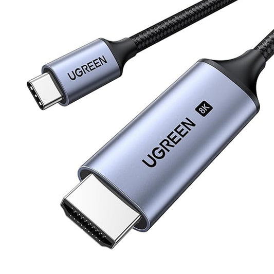 UGreen USB-C to HDMI 2.1 Cable 8K@60Hz | High-Speed 48Gbps, Dynamic HDR, Universal Compatibility