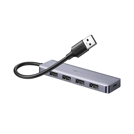 UGreen USB 3.0 Ultra Slim 4-Port Hub | High-Speed Data Transfer and Extra Power Supply