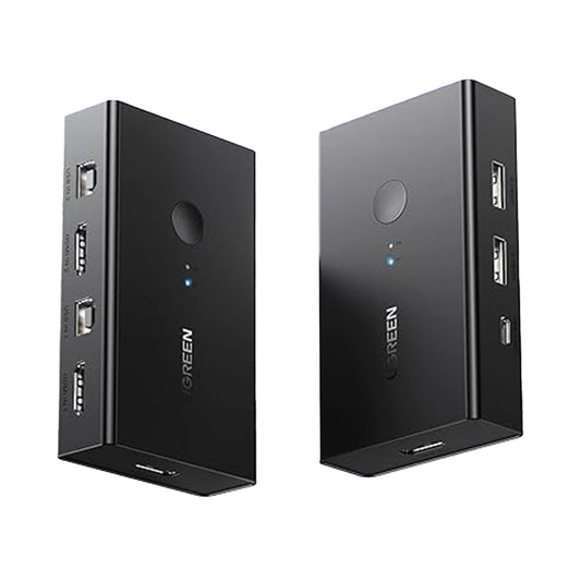 UGreen HDMI KVM Switch 2-in-1 Out | 4K@60Hz with 4 USB Ports | Control 2 Computers with 1 Monitor
