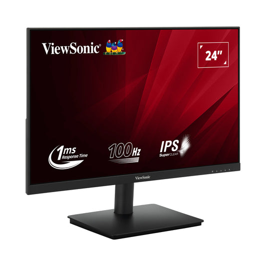 ViewSonic VA240-H 24” Full HD Monitor – 100Hz Refresh Rate, 1ms Response Time, IPS Panel, Eye Care Technology