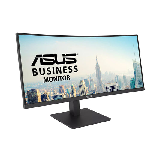 ASUS VA34VCPSR 34” Curved USB-C Docking Monitor – WQHD 100Hz, HDR10, RJ45 LAN, 96W Power Delivery, Eye Care, Built-in Speakers