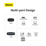 Baseus Lite Series HDMI to VGA Adapter - 1080P HD, Black