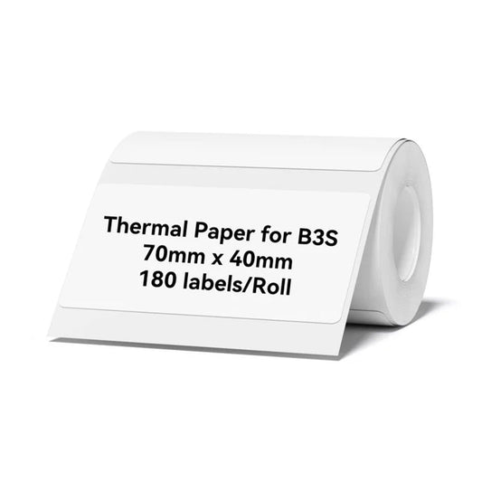 NIIMBOT White Labels 70x40mm – 180 Pieces for B3S Label Printer