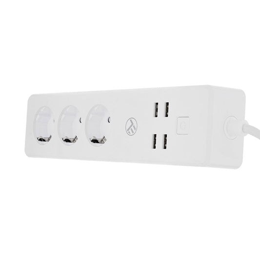Tellur WiFi Smart Power Strip - 3 Outlets, 4 USB Ports, 2200W, 10A