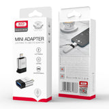 XO Adapter NB186 USB-A to Lightning Adapter, Silver – Charging and Data Transmission for Smartphones, Tablets, and Laptops