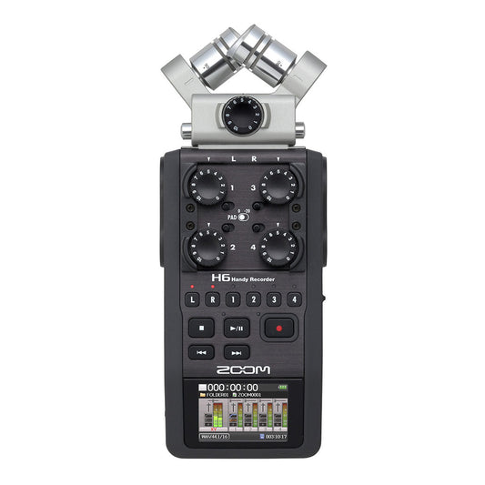 Zoom H6 Handy Audio Recorder with Interchangeable Microphone System | 6-Track Portable Recorder with High-Fidelity Sound