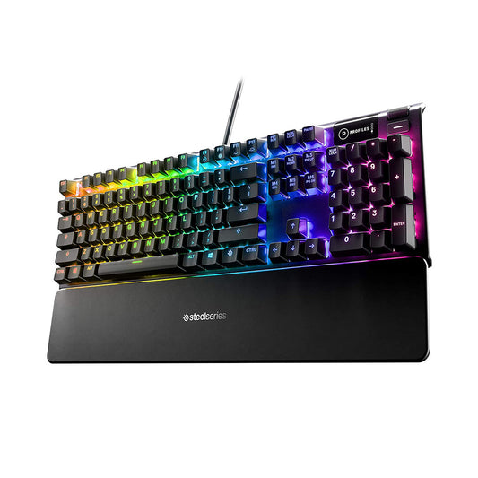 SteelSeries Apex 5 - Hybrid Mechanical Gaming Keyboard with OLED Smart Display and RGB Illumination