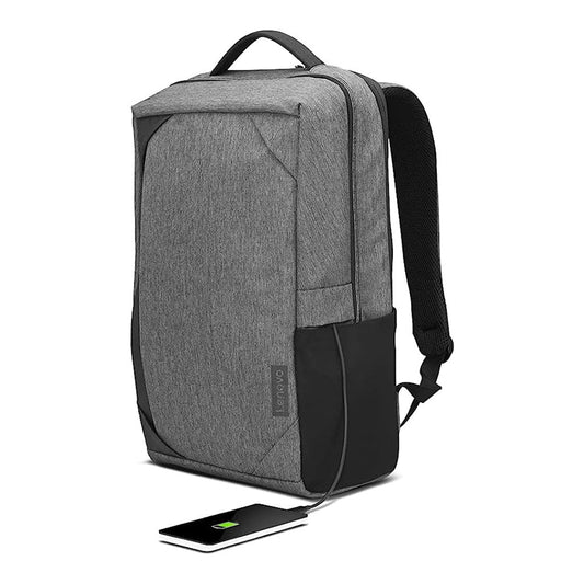 Lenovo 15.6-Inch Urban Laptop Backpack B530 - Charcoal Grey, Anti-Theft Design with Charging Opening