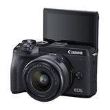 Canon EOS M6 Mark II Mirrorless Camera with 15-45mm Lens – 32.5MP, 4K Video, Dual Pixel AF