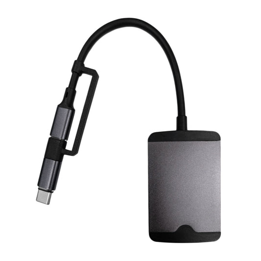 Green Lion 5-in-1 Multifunction Hub | Type-C, Lightning, SD/TF, AUX, USB - GN5IN1MINIHBBK