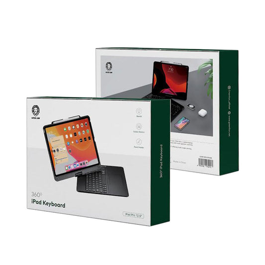 Green Lion 360° iPad Keyboard 500mAh for IPad Pro 12.9"- Black from Green Lion sold by 961Souq-Zalka