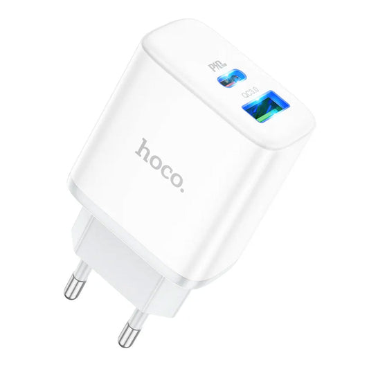 Hoco C105A Stage Dual Port Charger - 20W PD & QC3.0 Fast Charging