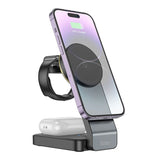 Hoco CQ3 15W Motorcycle Folding 3in1  Magnetic Fast Wireless Charger for Apple