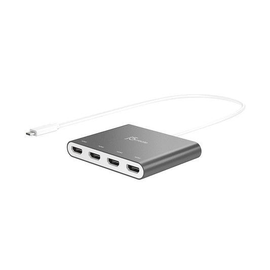 J5Create USB-C to 4-Port HDMI™ Multi-Monitor Adapter JCA366 - 4K Display Expansion for MacBook® and PC
