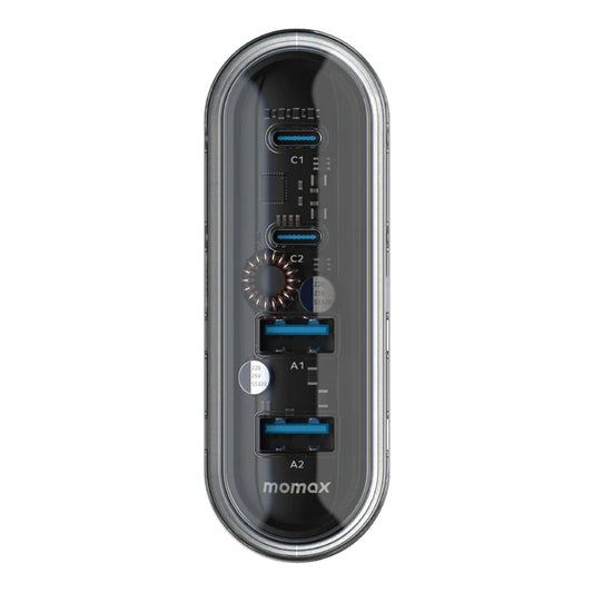 Momax 1-Charge Flow 80W Quad Output Desktop GaN Charging Station - Fast & Efficient Charging for Multiple Devices