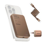 Momax Charger Ensemble – Q.Mag X 10 000mAh Magnetic Wireless Battery Pack + 60W USB-C Magnetic Cable + 30W GaN Charger