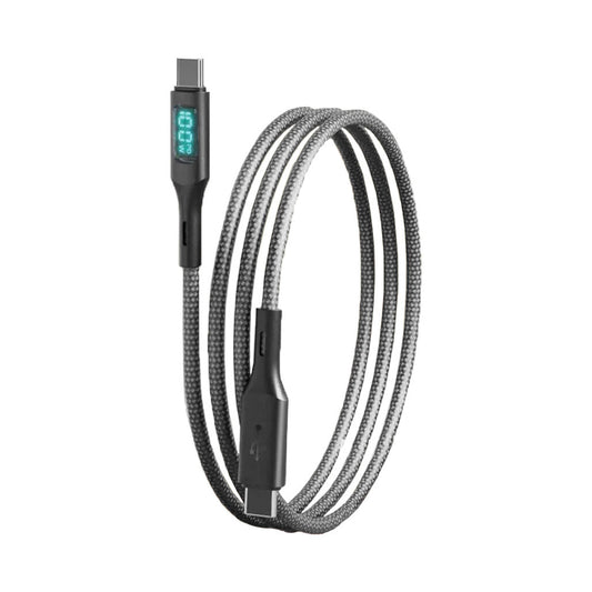 Moxom 100W 1.5m Type-C to Type-C Cable with Charging Status Mini-Display - Fast Charging Cable with Intelligent Sensor