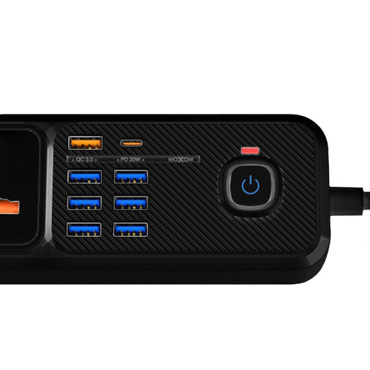 Moxom MX-ST16 12-in-1 Power Strip | 7 USB Ports, 1 PD Outlet, 2500W Max Output, and Dual Protection