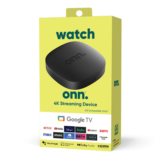 onn. Google TV 4K Streaming Box (2023) – 4K UHD, Dolby Audio, and Chromecast Built-in