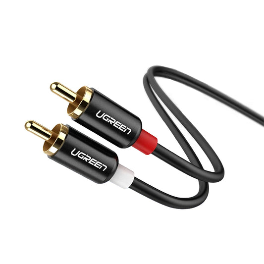UGreen 3M RCA Male to RCA Male Stereo Audio Cable | High-Quality ABS Material for Clear Audio Transmission