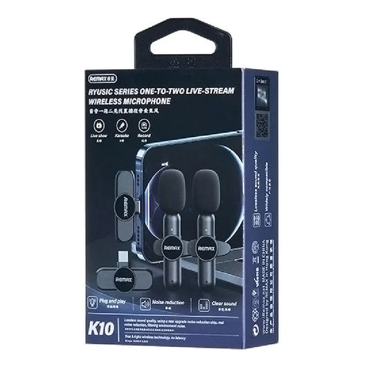 REMAX K10 Ryusic Series Type C One-to-Two Live-Stream Wireless Microphone