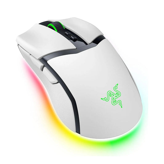 Razer Cobra Pro White - Wireless Gaming Mouse with 30K Optical Sensor, 11-Zone RGB Chroma Lighting, and Customizable Controls